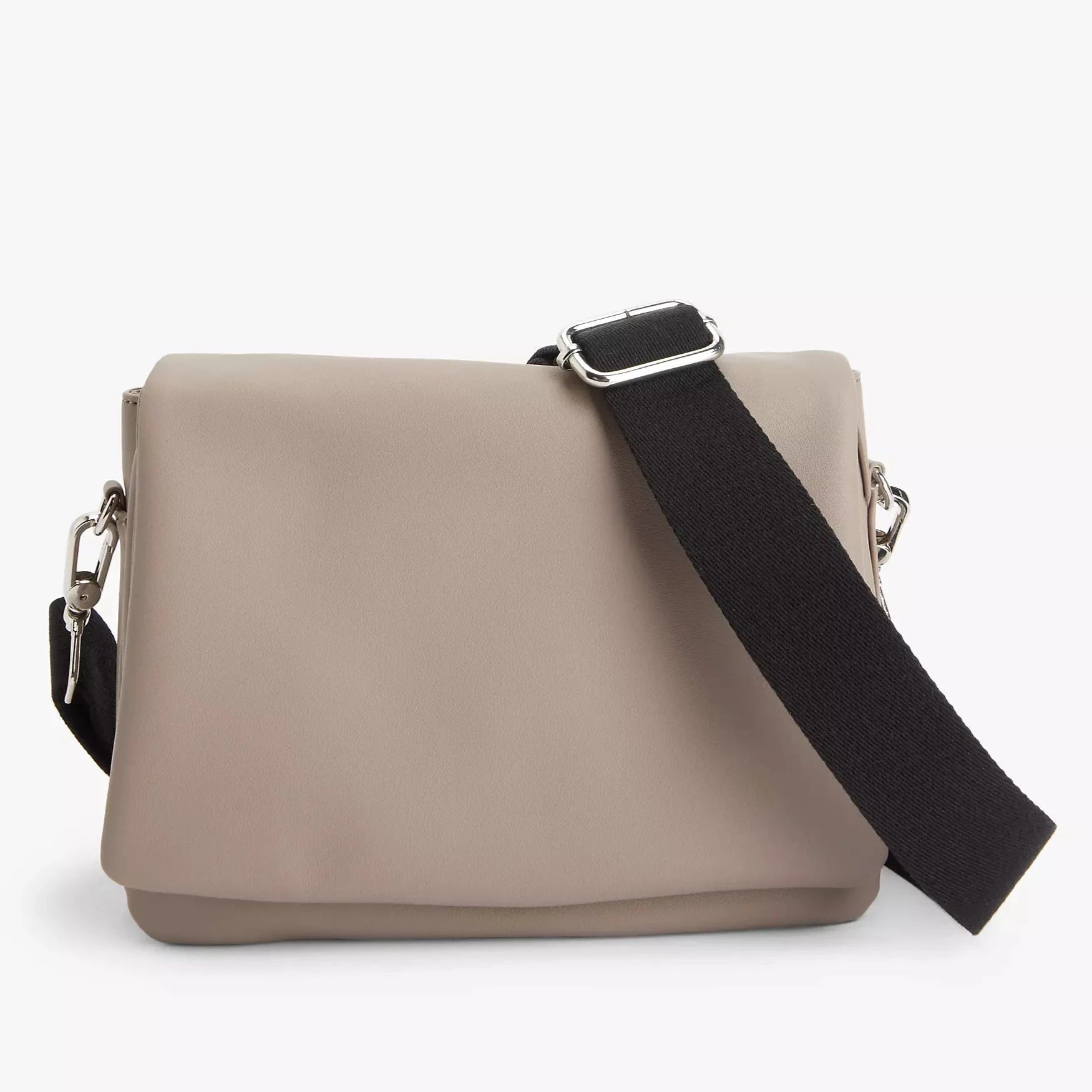 Soft Flap Over Cross Body Bag Neutral