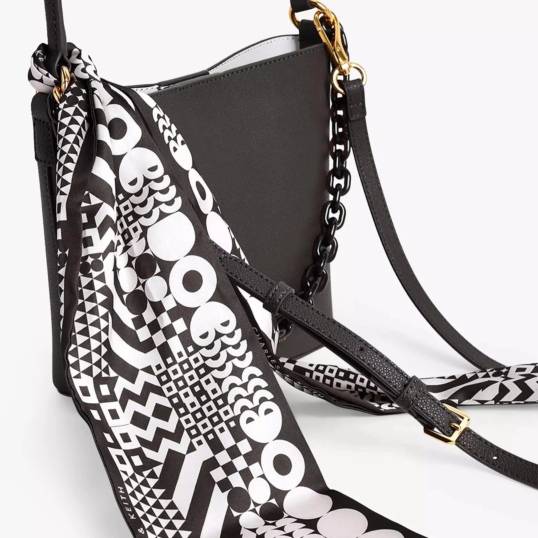 Alcott Vegan Leather Bucket Bag, Dark Moss