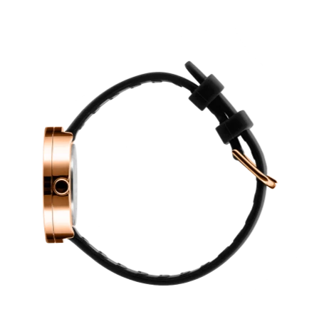 Polished Rose Gold with black Picto Watch From Copenhagen