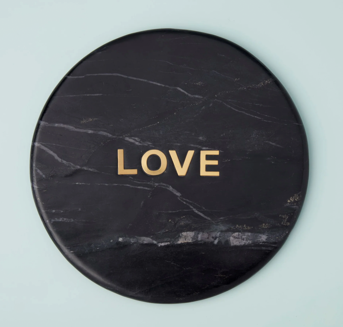 BE HOME Black Marble Cheese Plates