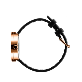 Polished Rose Gold with black Picto Watch From Copenhagen