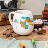 Wanderlust Color-In Where You've Been Mug - USA